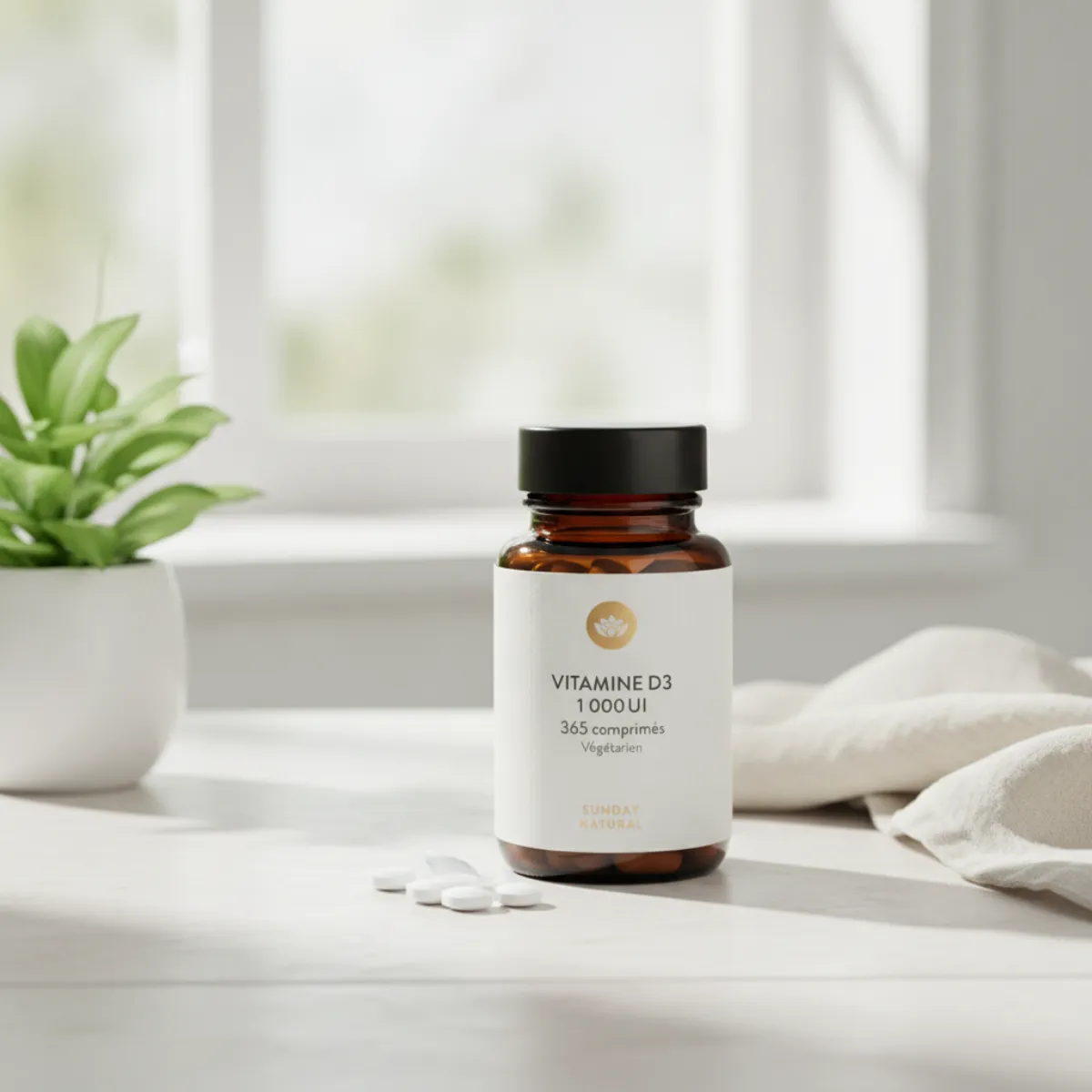 Avis Vitamine D3 1000 UI Sunday Natural : la D3 propre qui dure un an