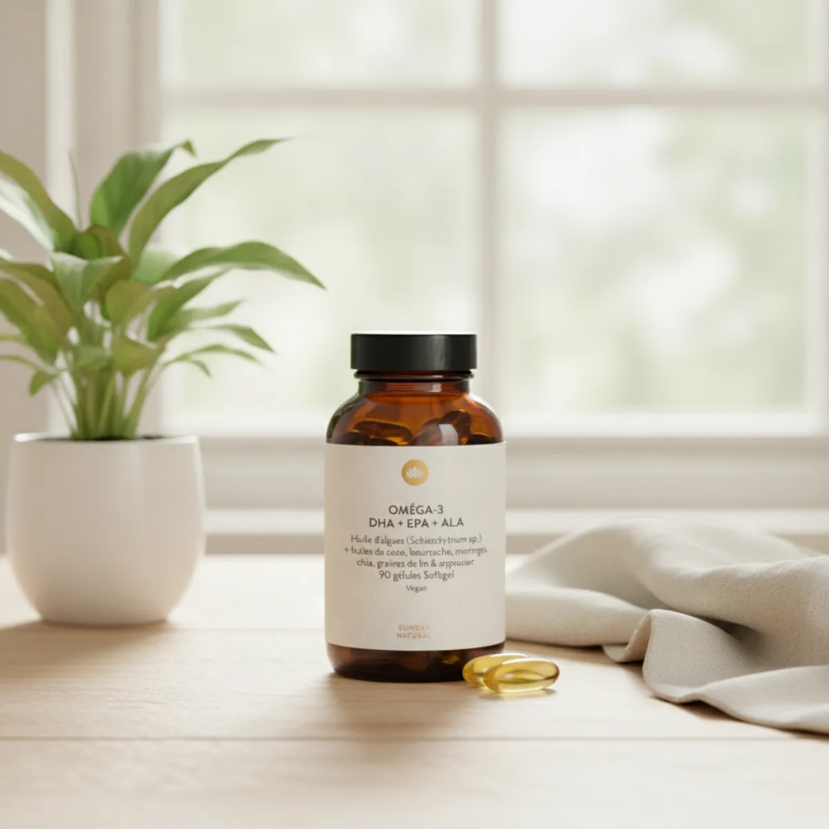 Avis Oméga-3 Vegan DHA EPA Sunday Natural : le complexe d'algue à la hauteur ?